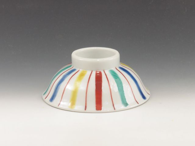 Kutani-Yaki (Ishikawa) Mansaku-Kobo Porcelain Sake cup