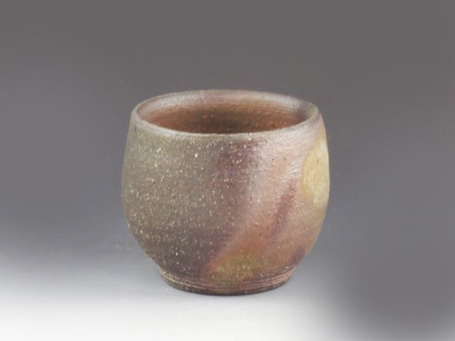 Echizen-Yaki (Fukui) Ayu-Tobo Pottery Sake cup 