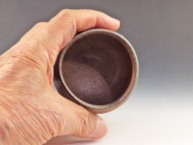 Echizen-Yaki (Fukui) Ayu-Tobo Pottery Sake cup 