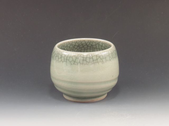 Oborisoma-Yaki (Fukushima) Seiho-Gama Pottery Sake cup