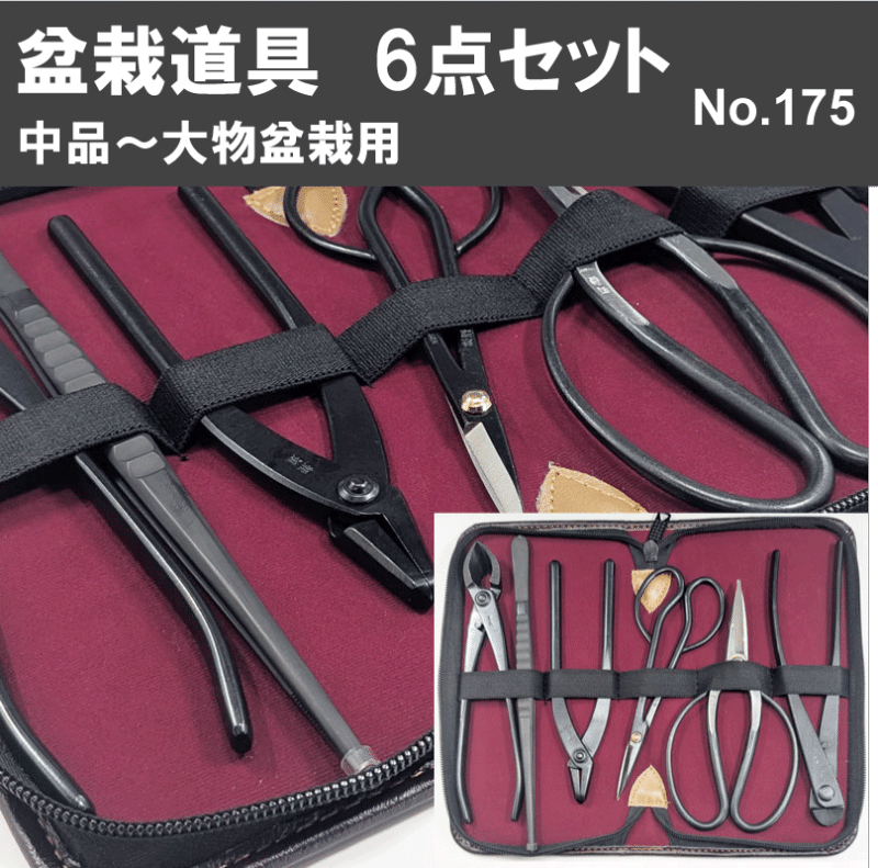 Bonsai tool 6pcs set (No.3A, No.40E, No.511, No.64G, No.35A, No.48A )   No.175