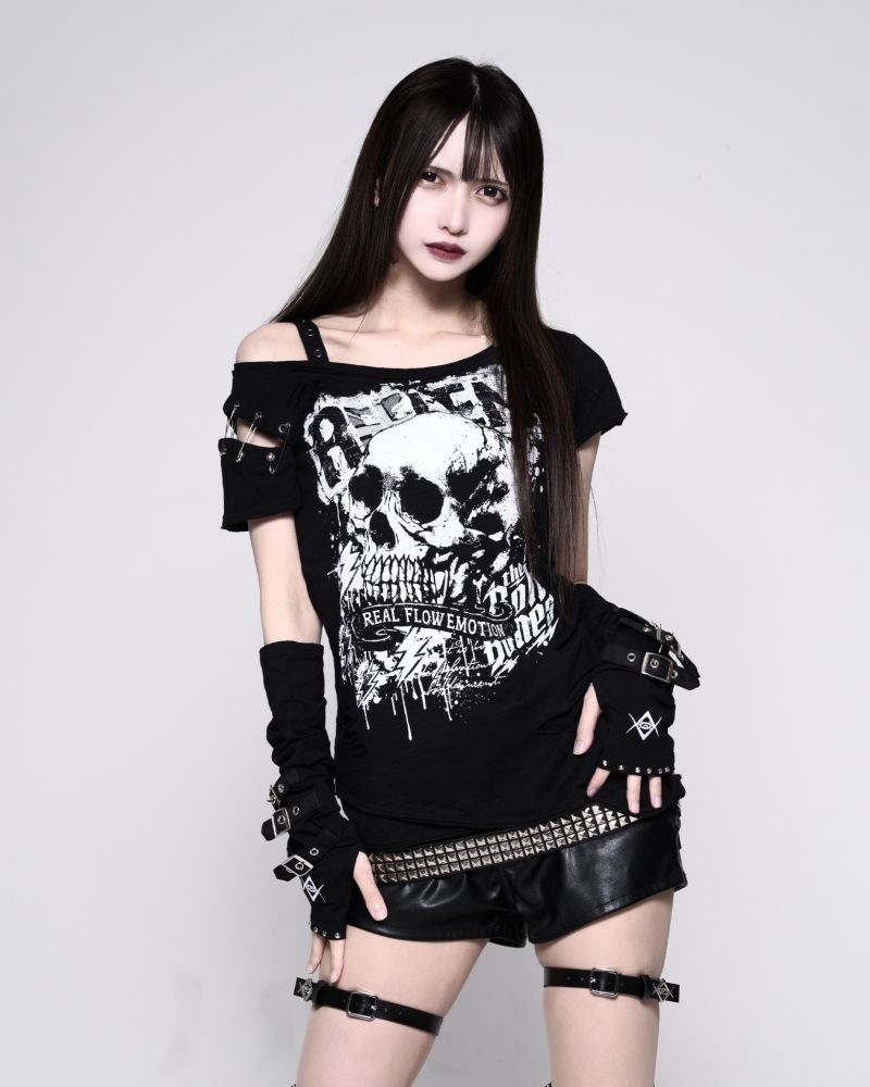 [REFLEM] Punk Layered Asymmetric Top