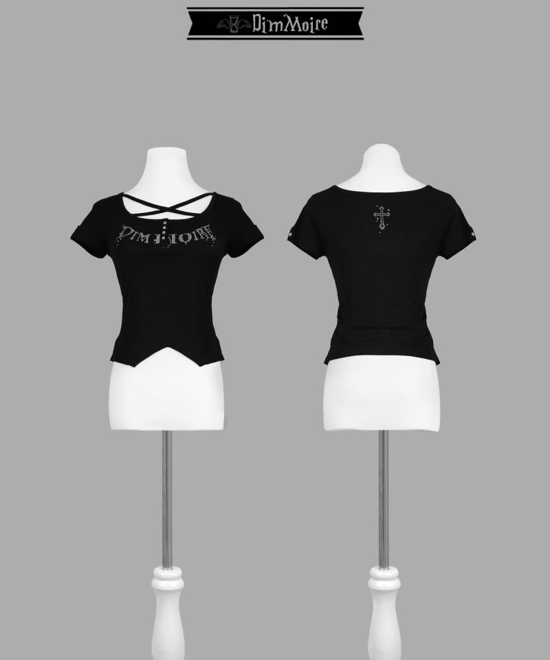 [DimMoire]GLITTER LOGO MINI T-Shirt