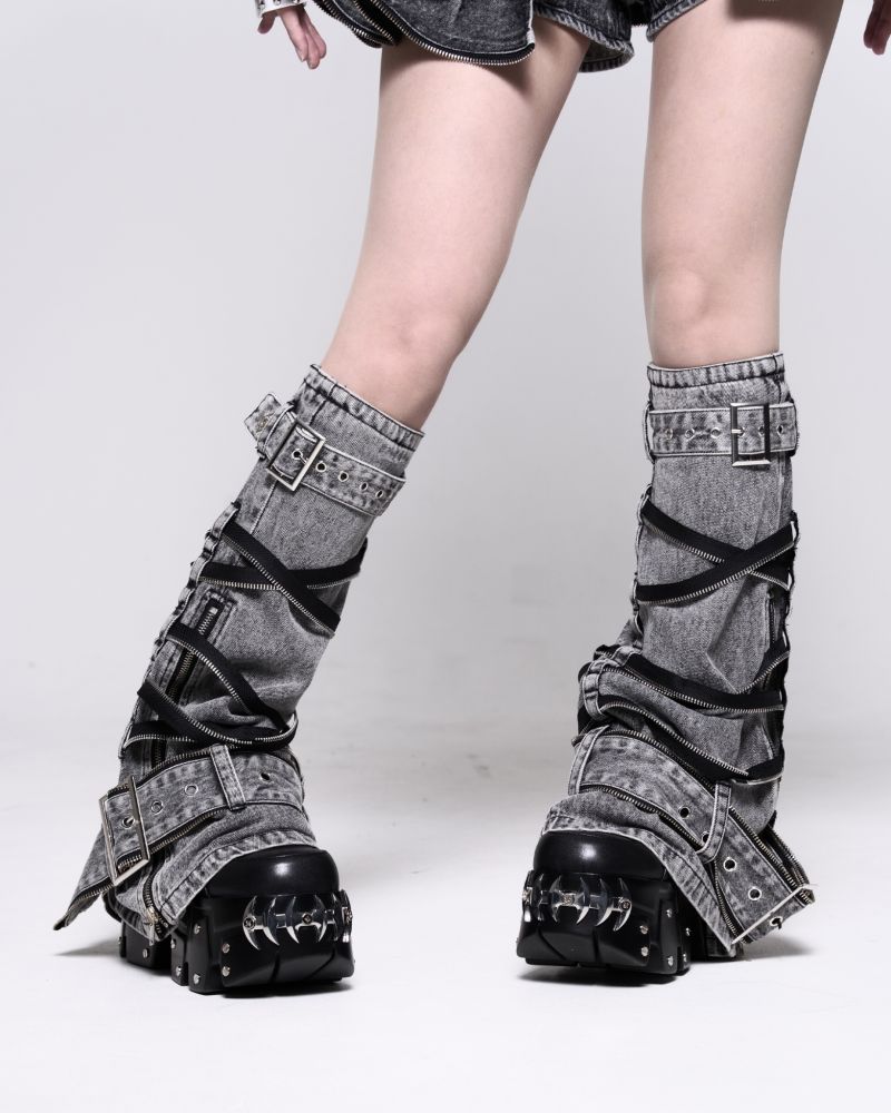 [REFLEM] Zip Detail Leg Covers