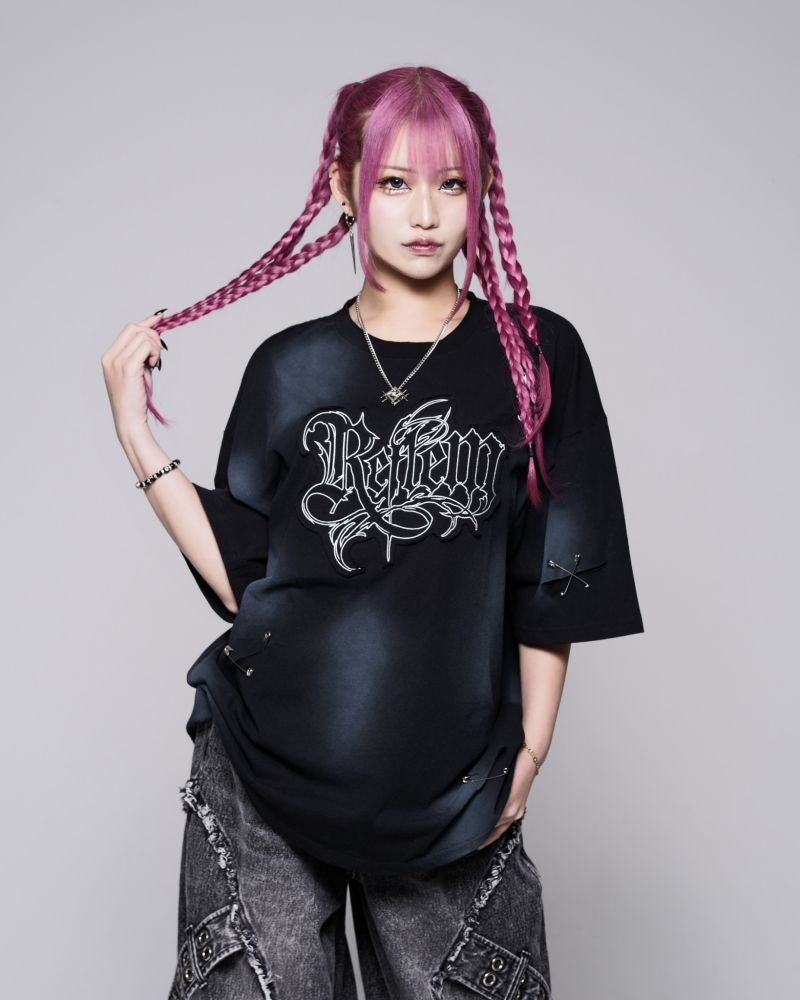 [REFLEM] Pigment-Dyed Distressed T-Shirt