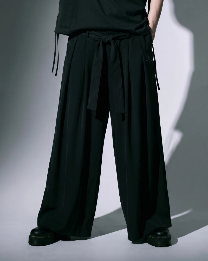 [A:LLIONCE] Belted Hakama Wide Slacks
