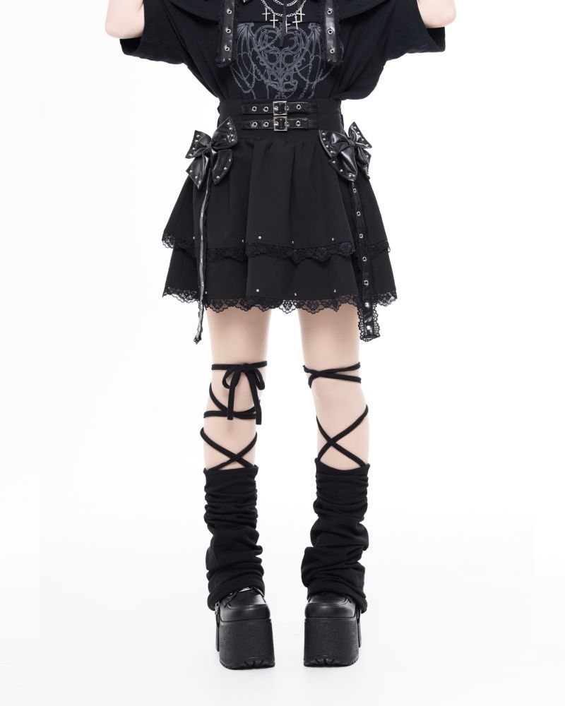 [TRAVAS TOKYO] Skirt with Ribbon Belt