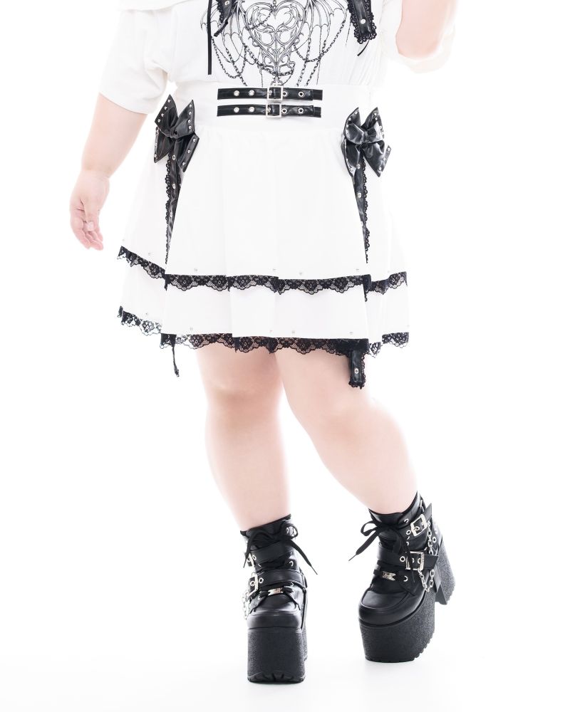 [TRAVAS TOKYO] Skirt with Ribbon Belt [PLUS SIZE]