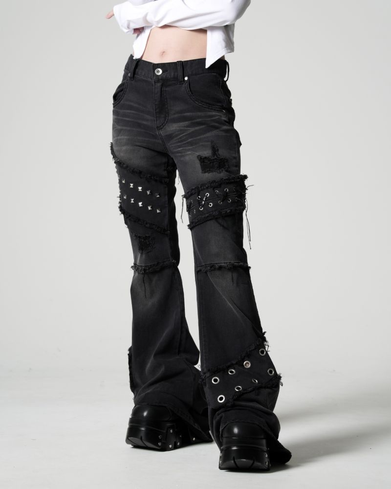 [REFLEM] Flare Skinny Denim Pants