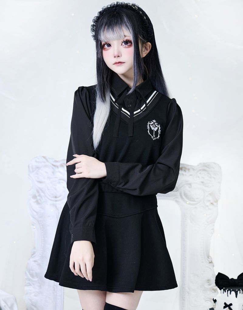 [ililil] Honor Student! Jirai Girly Two-Piece Set