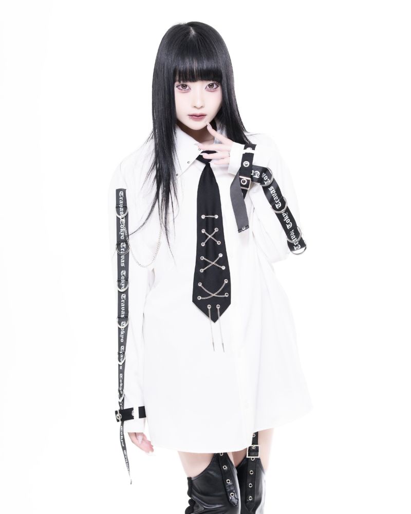 [TRAVAS TOKYO] Punk Design Shirt with Tie
