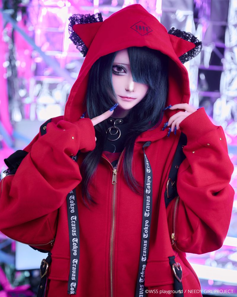 [TRAVAS TOKYO × NEEDY GIRL OVERDOSE] Cat-Ear Belt Hoodie