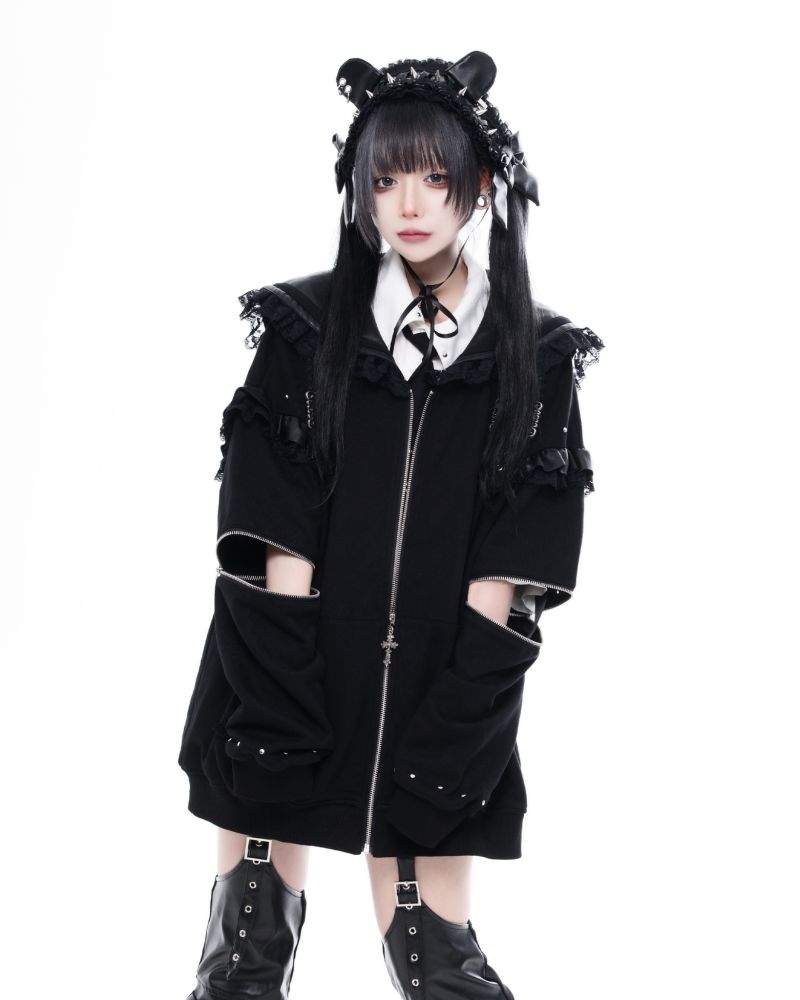 [TRAVAS TOKYO] Zip-Up Blouson with Sailor Collar