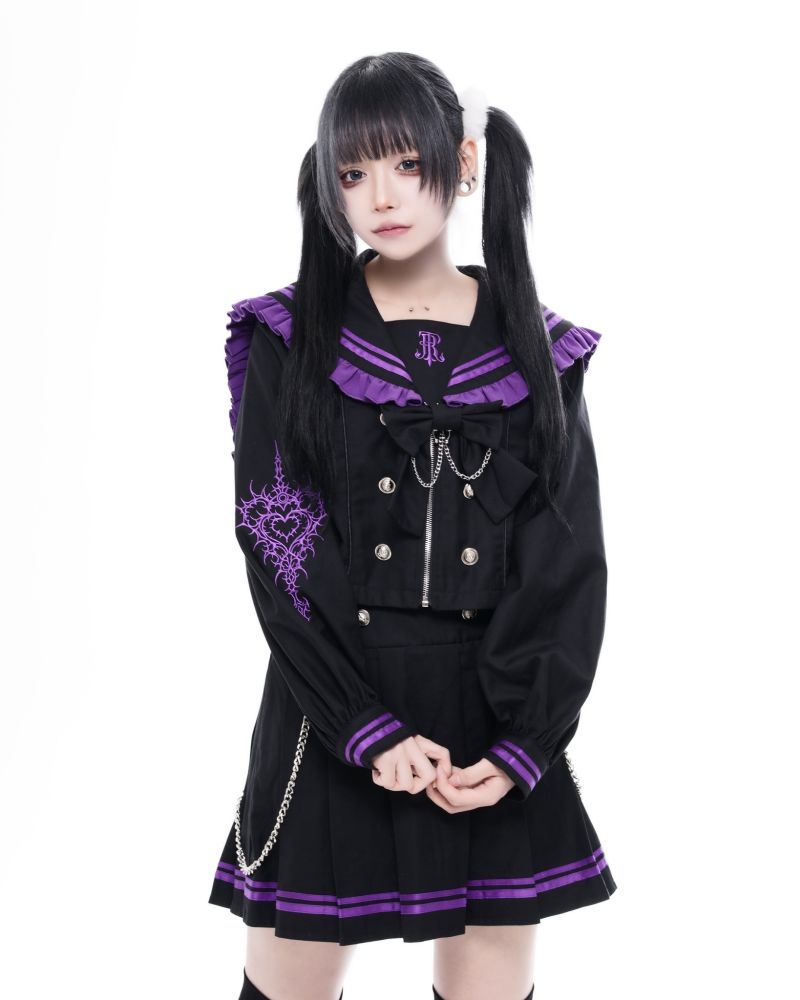 [TRAVAS TOKYO] Frilly Sailor Two-Piece Set